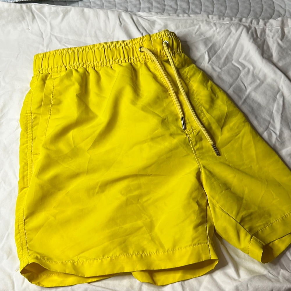 Yellow Forever 21 swim trunks